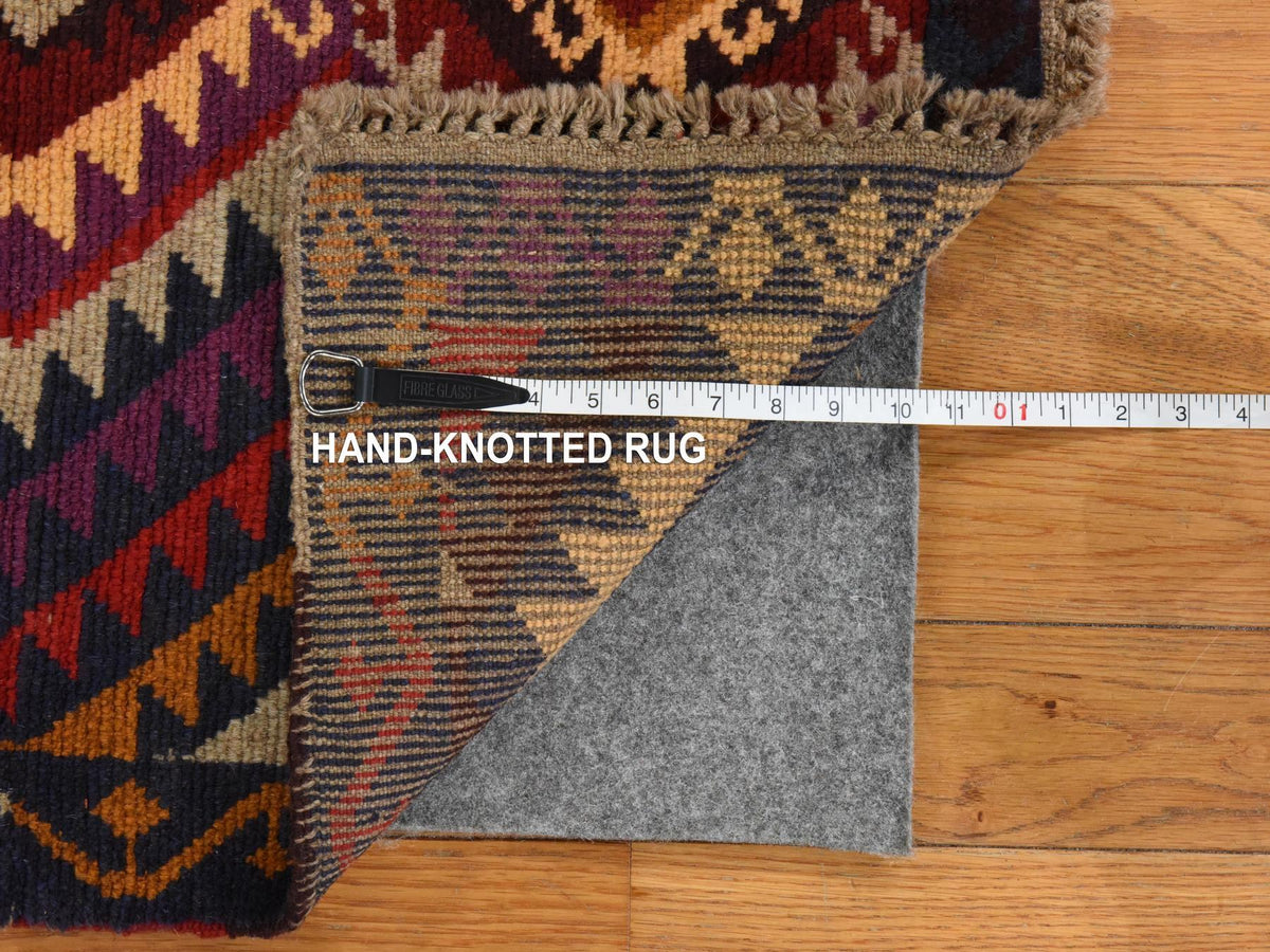 Baluch Tribal hand-knotted wool rug in Blue, 3'8" x 5'7", SKU O078820 (view 6)
