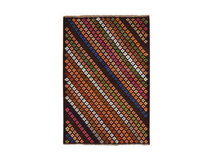 Baluch Tribal hand-knotted wool rug in Brown, 3'5" x 4'10", SKU O078822