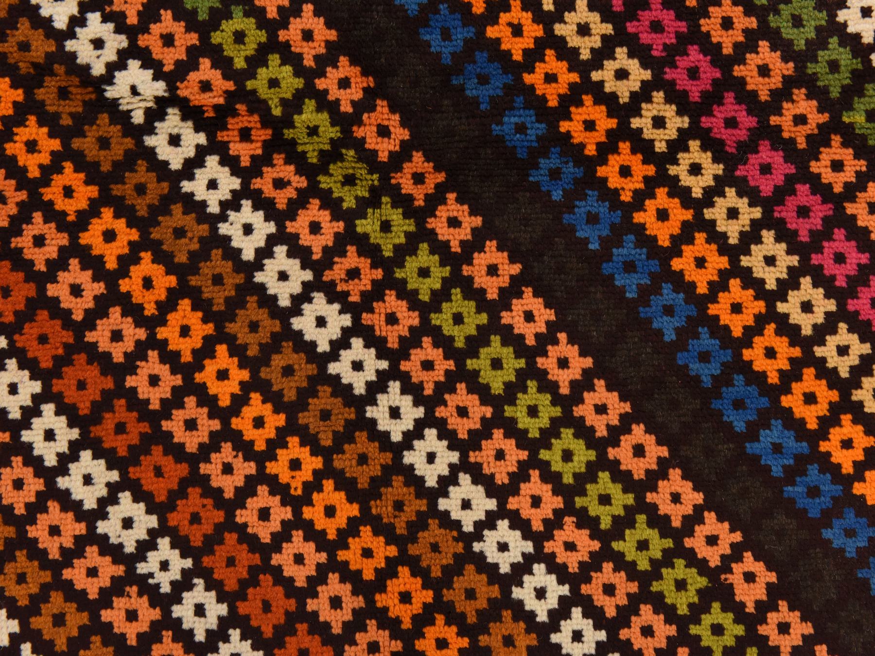 Baluch Tribal hand-knotted wool rug in Brown, 3'5" x 4'10", SKU O078822 (view 4)