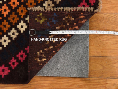 Baluch Tribal hand-knotted wool rug in Brown, 3'5" x 4'10", SKU O078822 (view 6)