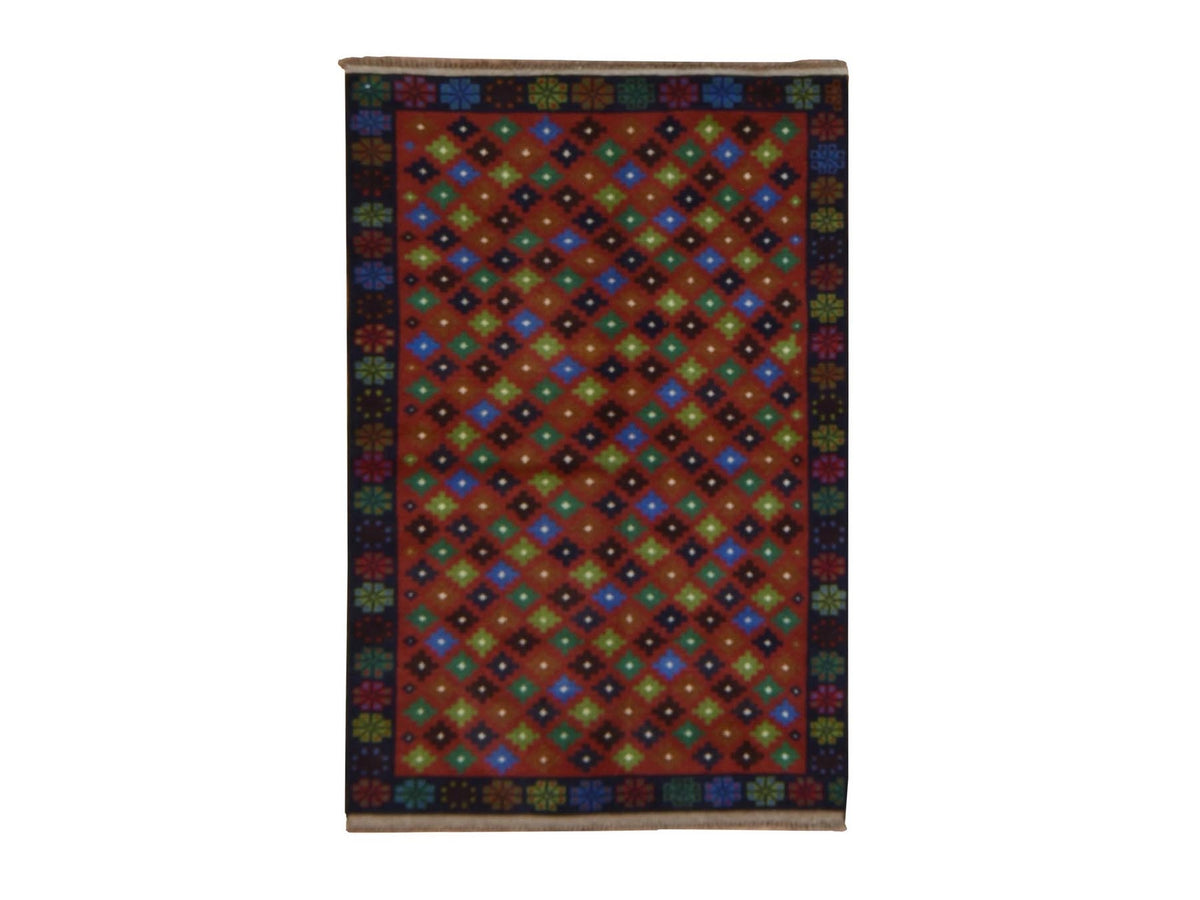 Baluch Tribal hand-knotted wool rug in Red, 3'3" x 4'9", SKU O078823