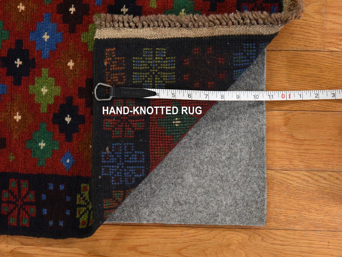 Baluch Tribal hand-knotted wool rug in Red, 3'3" x 4'9", SKU O078823 (view 6)