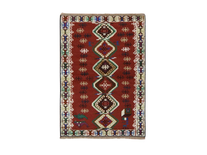 Baluch Tribal hand-knotted wool rug in Red, 3'3" x 4'9", SKU O078824