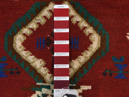 Baluch Tribal hand-knotted wool rug in Red, 3'3" x 4'9", SKU O078824 (view 5)