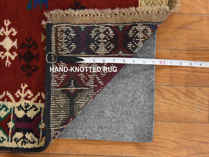 Baluch Tribal hand-knotted wool rug in Red, 3'3" x 4'9", SKU O078824 (view 6)