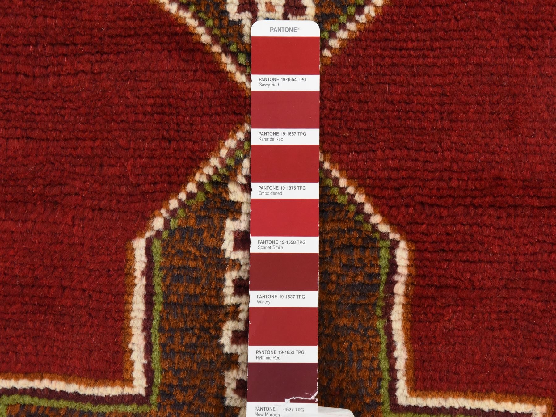 Baluch Tribal hand-knotted wool rug in Red, 3'7" x 4'10", SKU O078825 (view 5)