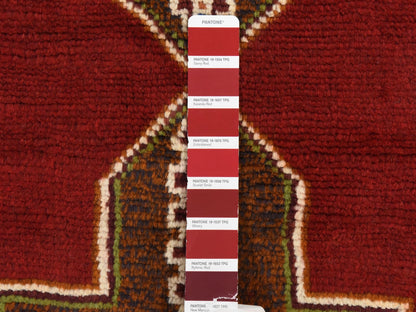 Baluch Tribal hand-knotted wool rug in Red, 3'7" x 4'10", SKU O078825 (view 5)