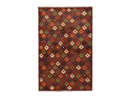 Baluch Tribal hand-knotted wool rug in Red, 3'1" x 4'10", SKU O078826