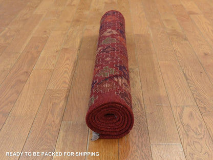 Baluch Tribal hand-knotted wool rug in Red, 3'1" x 4'10", SKU O078826 (view 8)