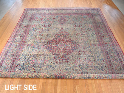 Kerman Antique hand-knotted wool rug in Beige, 14' x 17'5", SKU O078827 (view 3)