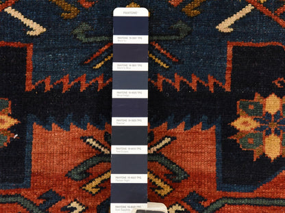 Antique hand-knotted wool runner in Blue, 6'3" x 11'7", SKU O078828 (view 5)