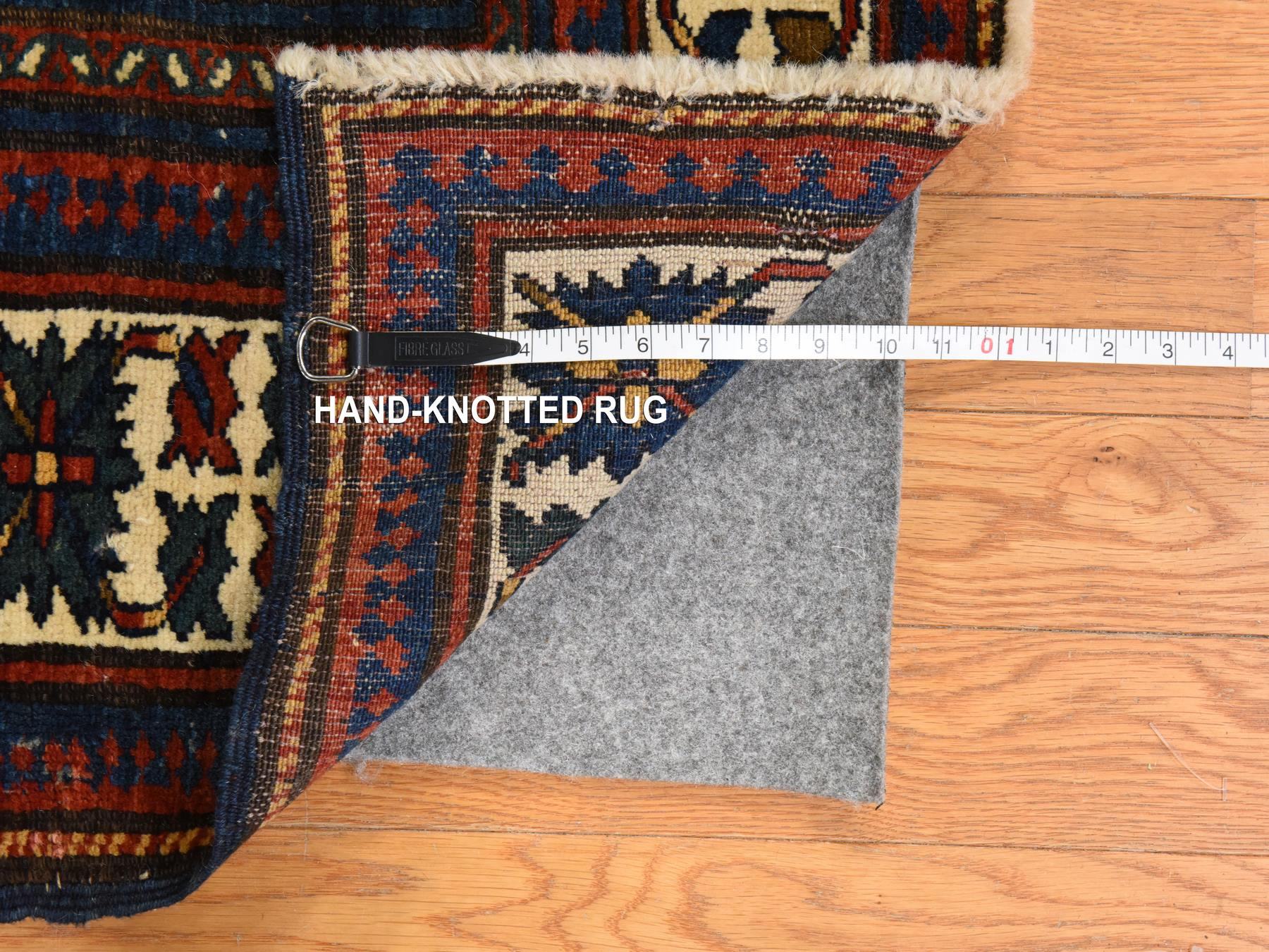 Antique hand-knotted wool runner in Blue, 6'3" x 11'7", SKU O078828 (view 6)