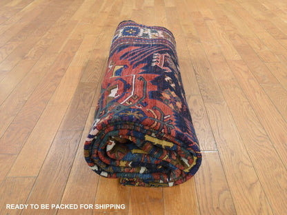 Antique hand-knotted wool runner in Blue, 6'3" x 11'7", SKU O078828 (view 8)