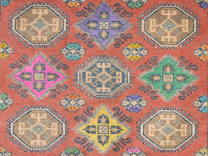 Kazak Kazak hand-knotted wool rug in Orange, 3'9" x 5'7", SKU O078829 (view 4)