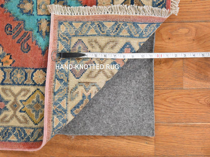 Kazak Kazak hand-knotted wool rug in Orange, 3'9" x 5'7", SKU O078829 (view 6)