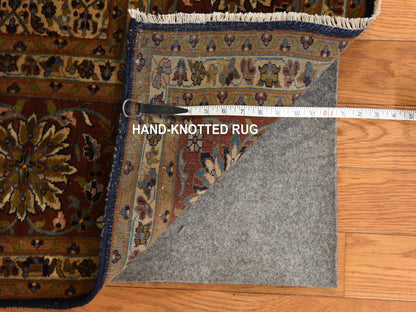 Tabriz hand-knotted wool rug in Blue, 6'10" x 10'5", SKU O078830 (view 7)