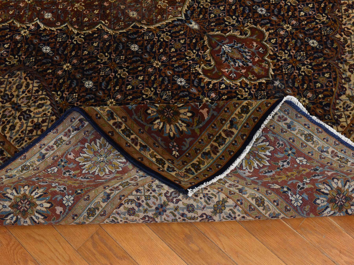 Tabriz hand-knotted wool rug in Blue, 6'10" x 10'5", SKU O078830 (view 8)