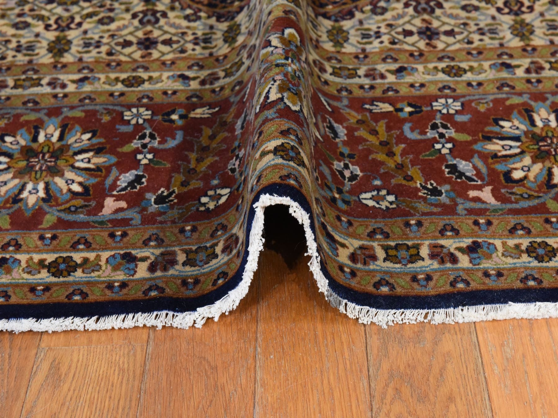 Tabriz hand-knotted wool rug in Blue, 6'10" x 10'5", SKU O078830 (view 9)