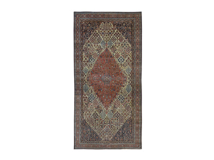 Persian Antique hand-knotted wool rug in Ivory, 6'10" x 14', SKU O078831