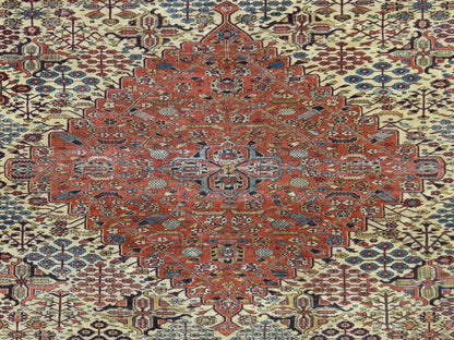 Persian Antique hand-knotted wool rug in Ivory, 6'10" x 14', SKU O078831 (view 5)