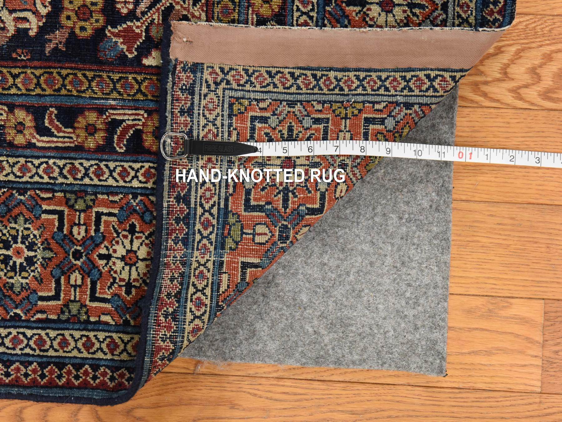 Persian Antique hand-knotted wool rug in Ivory, 6'10" x 14', SKU O078831 (view 7)