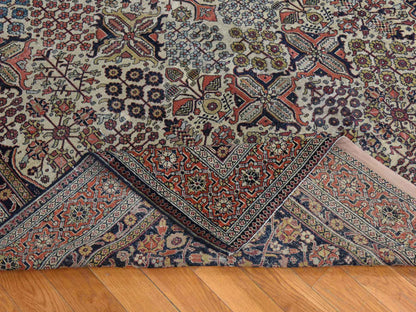 Persian Antique hand-knotted wool rug in Ivory, 6'10" x 14', SKU O078831 (view 8)