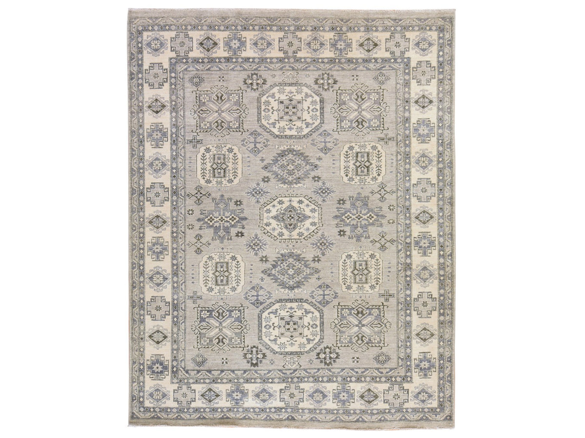 Kazak Kazak hand-knotted wool rug in Gray, 8' x 10', SKU O078832
