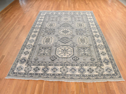 Kazak Kazak hand-knotted wool rug in Gray, 8' x 10', SKU O078832 (view 2)