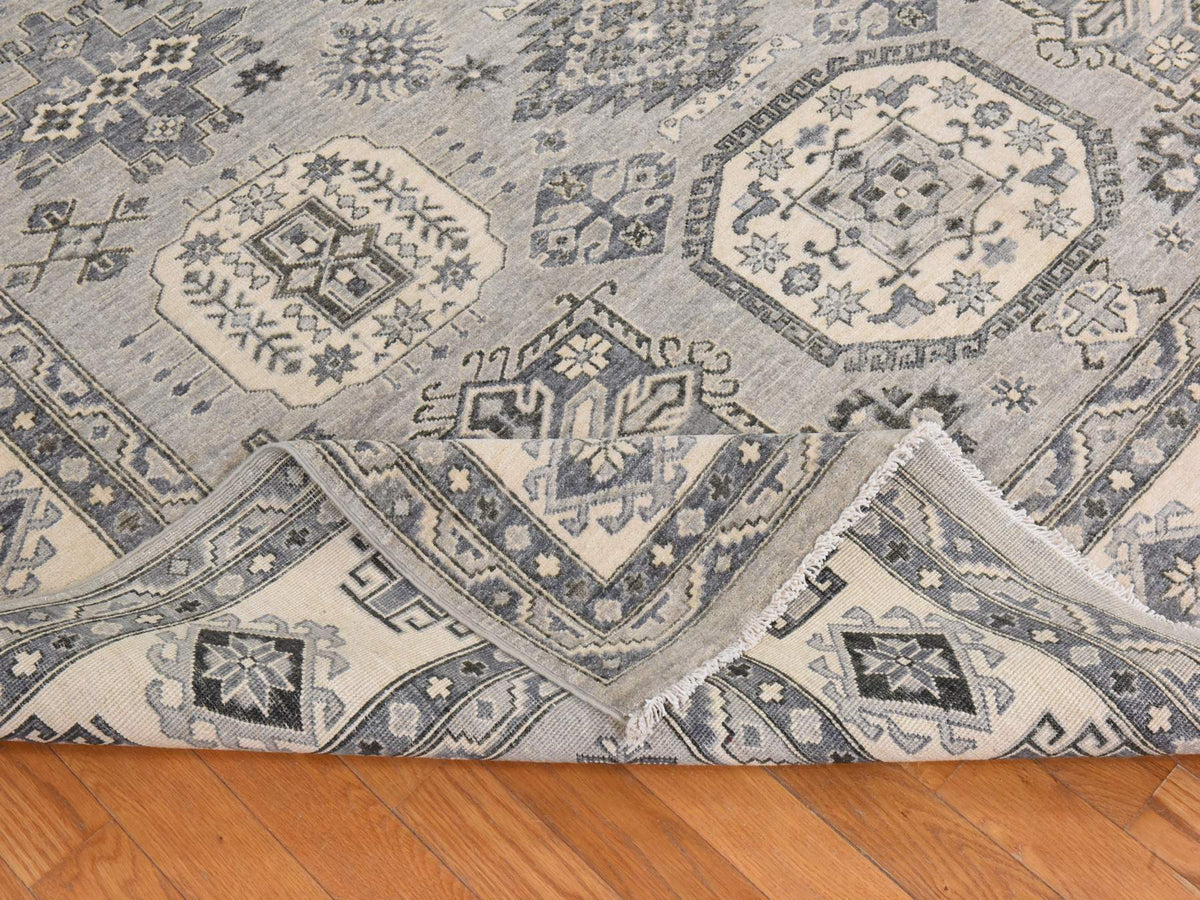 Kazak Kazak hand-knotted wool rug in Gray, 8' x 10', SKU O078832 (view 8)