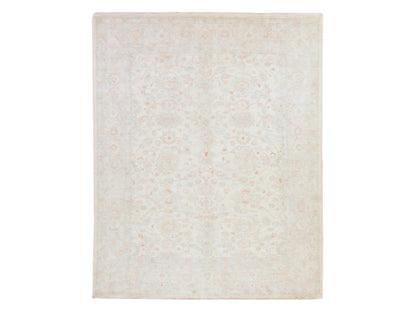 Peshawar Oushak hand-knotted wool rug in Ivory, 8' x 9'9", SKU O078833