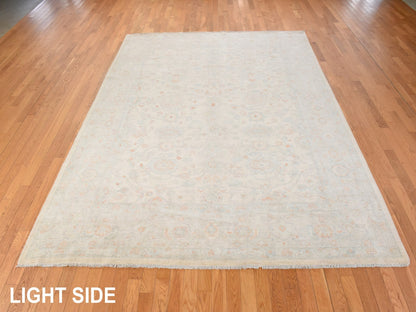 Peshawar Oushak hand-knotted wool rug in Ivory, 8' x 9'9", SKU O078833 (view 3)