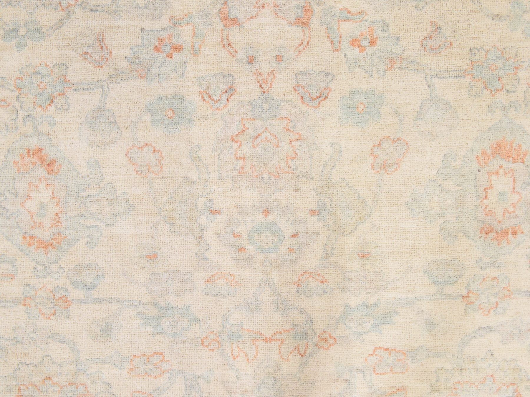 Peshawar Oushak hand-knotted wool rug in Ivory, 8' x 9'9", SKU O078833 (view 5)