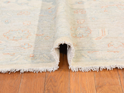 Peshawar Oushak hand-knotted wool rug in Ivory, 8' x 9'9", SKU O078833 (view 9)