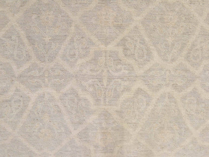 Peshawar Oushak hand-knotted wool rug in Ivory, 8' x 9'9", SKU O078834 (view 5)