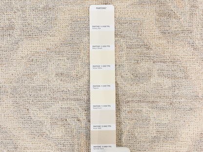 Peshawar Oushak hand-knotted wool rug in Ivory, 8' x 9'9", SKU O078834 (view 6)