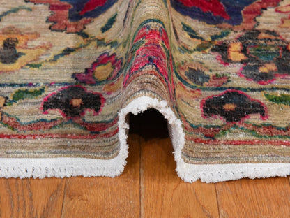 Modern / Contemporary hand-knotted sari silk rug in Ivory, 9'2" x 12'2", SKU O078837 (view 9)