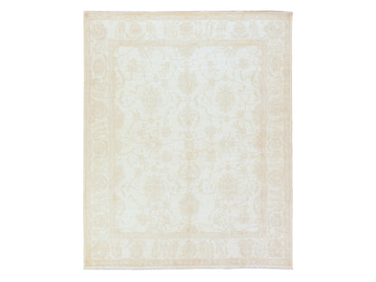 Peshawar Oushak hand-knotted wool rug in Ivory, 8' x 9'6", SKU O078842