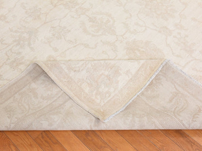 Peshawar Oushak hand-knotted wool rug in Ivory, 8' x 9'6", SKU O078842 (view 8)