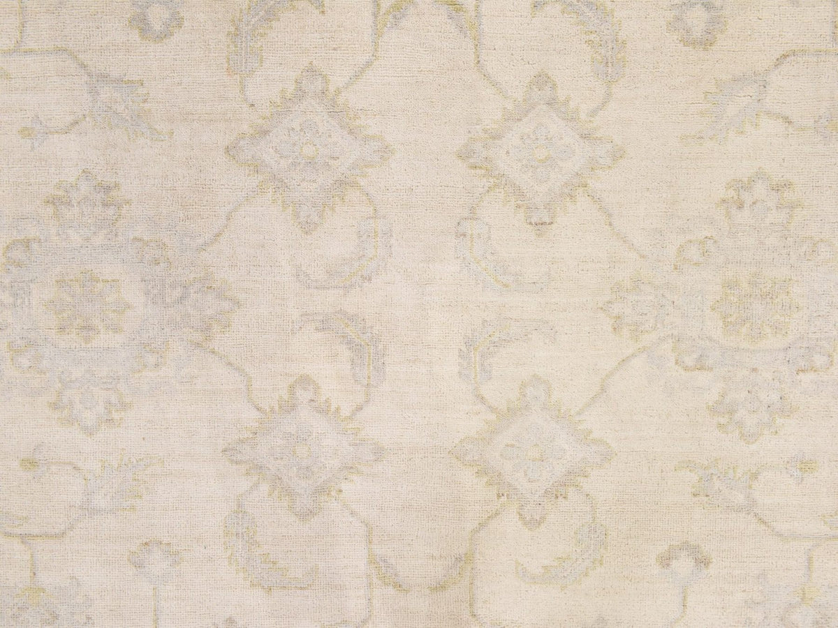 Peshawar Oushak hand-knotted wool rug in Ivory, 8'5" x 9'7", SKU O078843 (view 5)