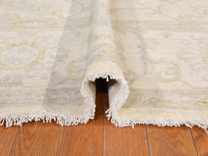 Peshawar Oushak hand-knotted wool rug in Ivory, 8'5" x 9'7", SKU O078843 (view 9)
