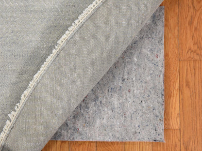 Modern / Contemporary hand-knotted wool rug in Gray, 7'10" x 7'10", SKU O078846 (view 7)
