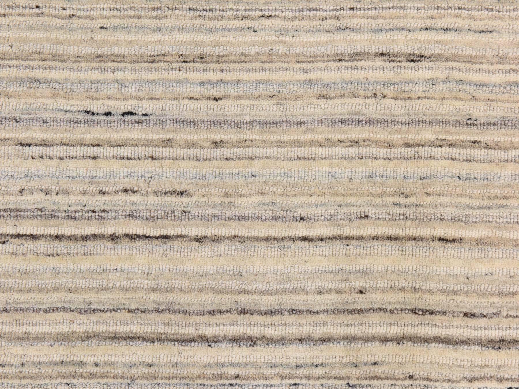 Modern / Contemporary hand-knotted wool rug in Ivory, 8' x 8', SKU O078848 (view 4)