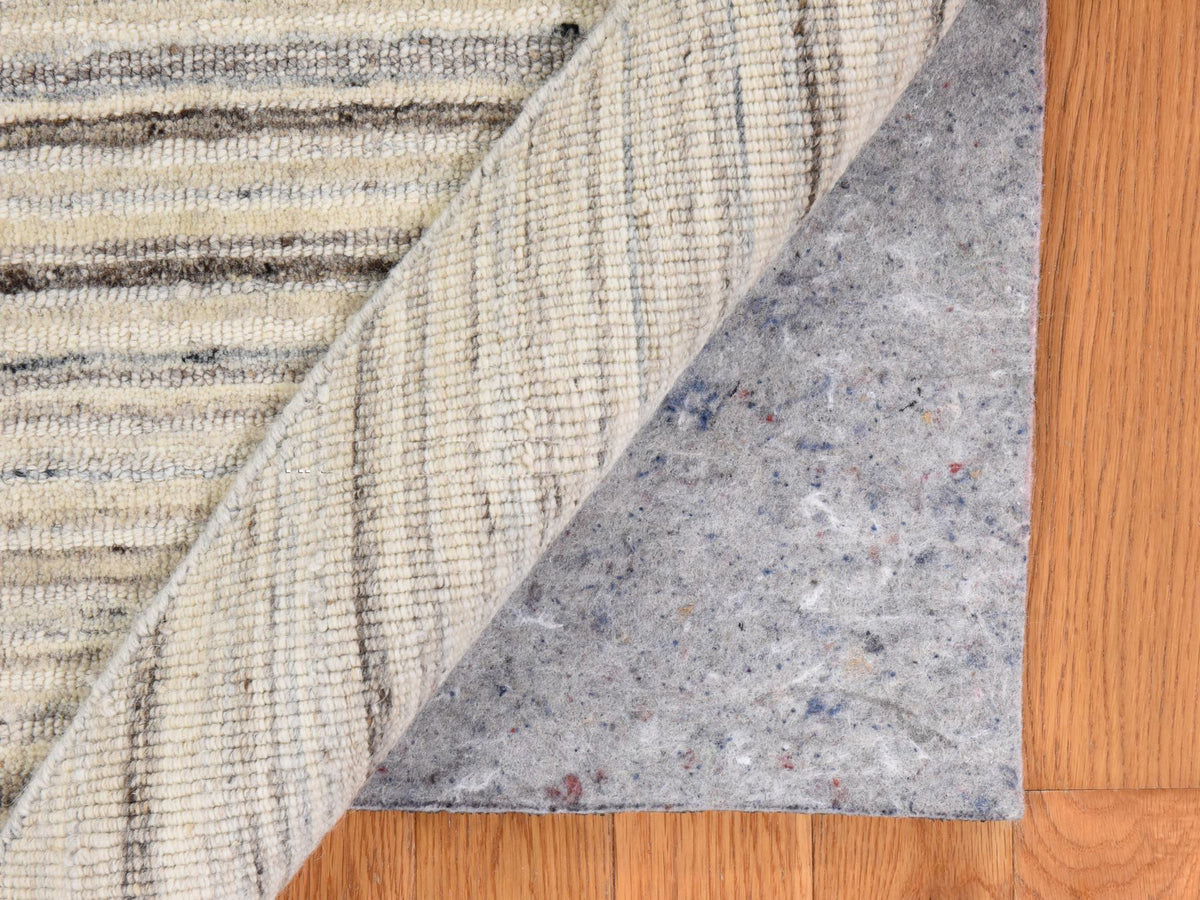 Modern / Contemporary hand-knotted wool rug in Ivory, 8' x 8', SKU O078848 (view 7)