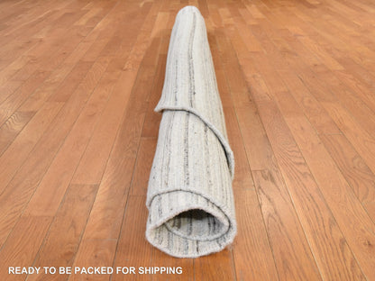 Modern / Contemporary hand-knotted wool rug in Ivory, 8' x 8', SKU O078848 (view 9)
