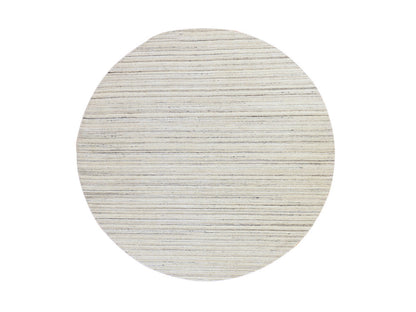 Modern / Contemporary hand-knotted wool rug in Ivory, 8' x 8', SKU O078849