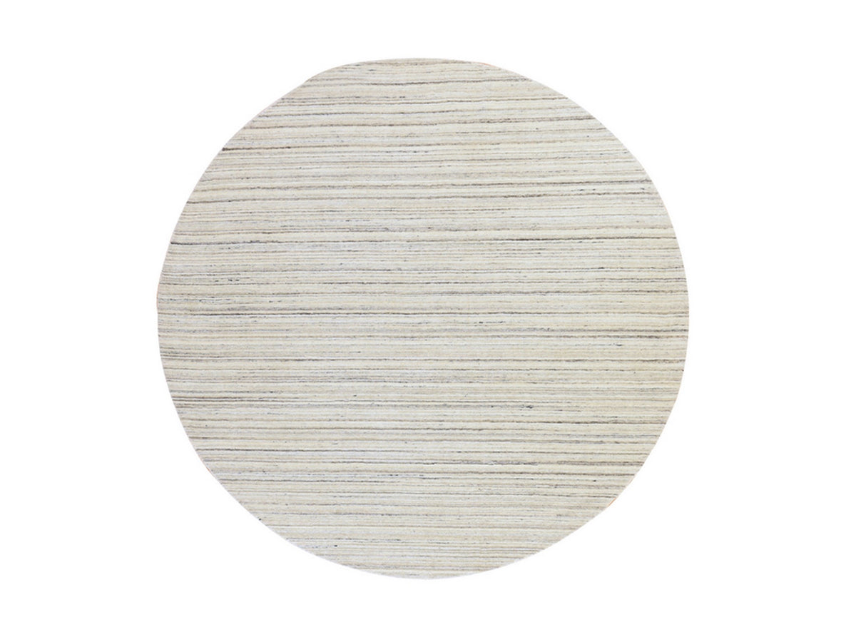 Modern / Contemporary hand-knotted wool rug in Ivory, 8' x 8', SKU O078849