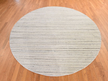 Modern / Contemporary hand-knotted wool rug in Ivory, 8' x 8', SKU O078849 (view 2)