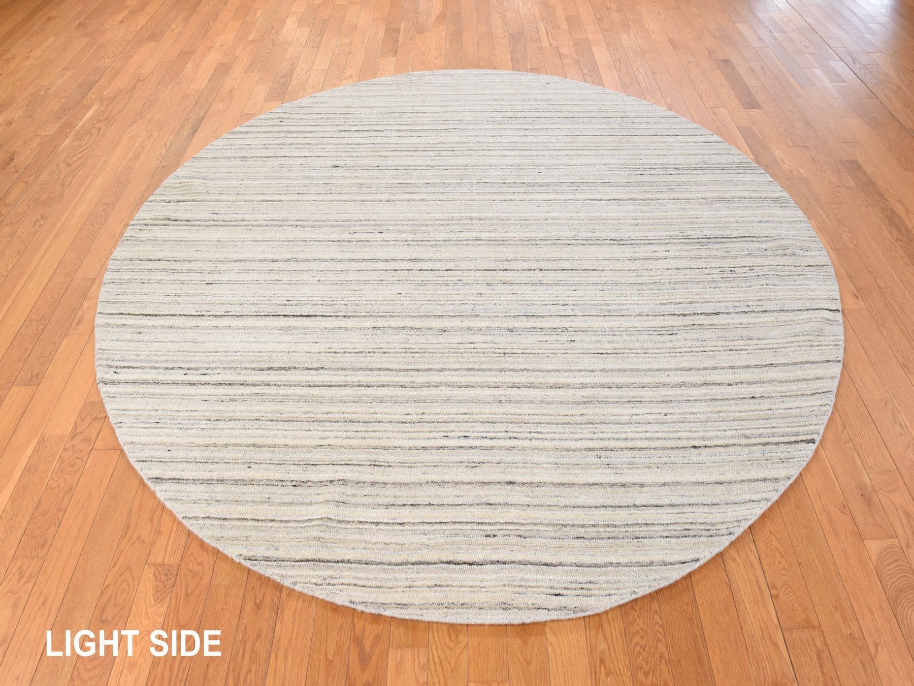 Modern / Contemporary hand-knotted wool rug in Ivory, 8' x 8', SKU O078849 (view 3)