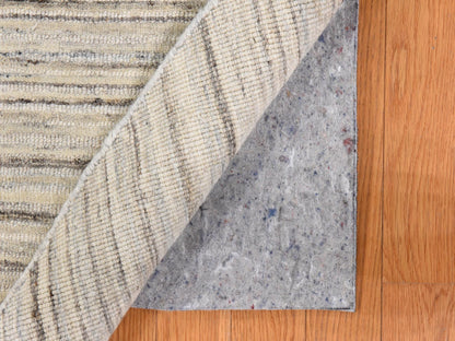 Modern / Contemporary hand-knotted wool rug in Ivory, 8' x 8', SKU O078849 (view 7)