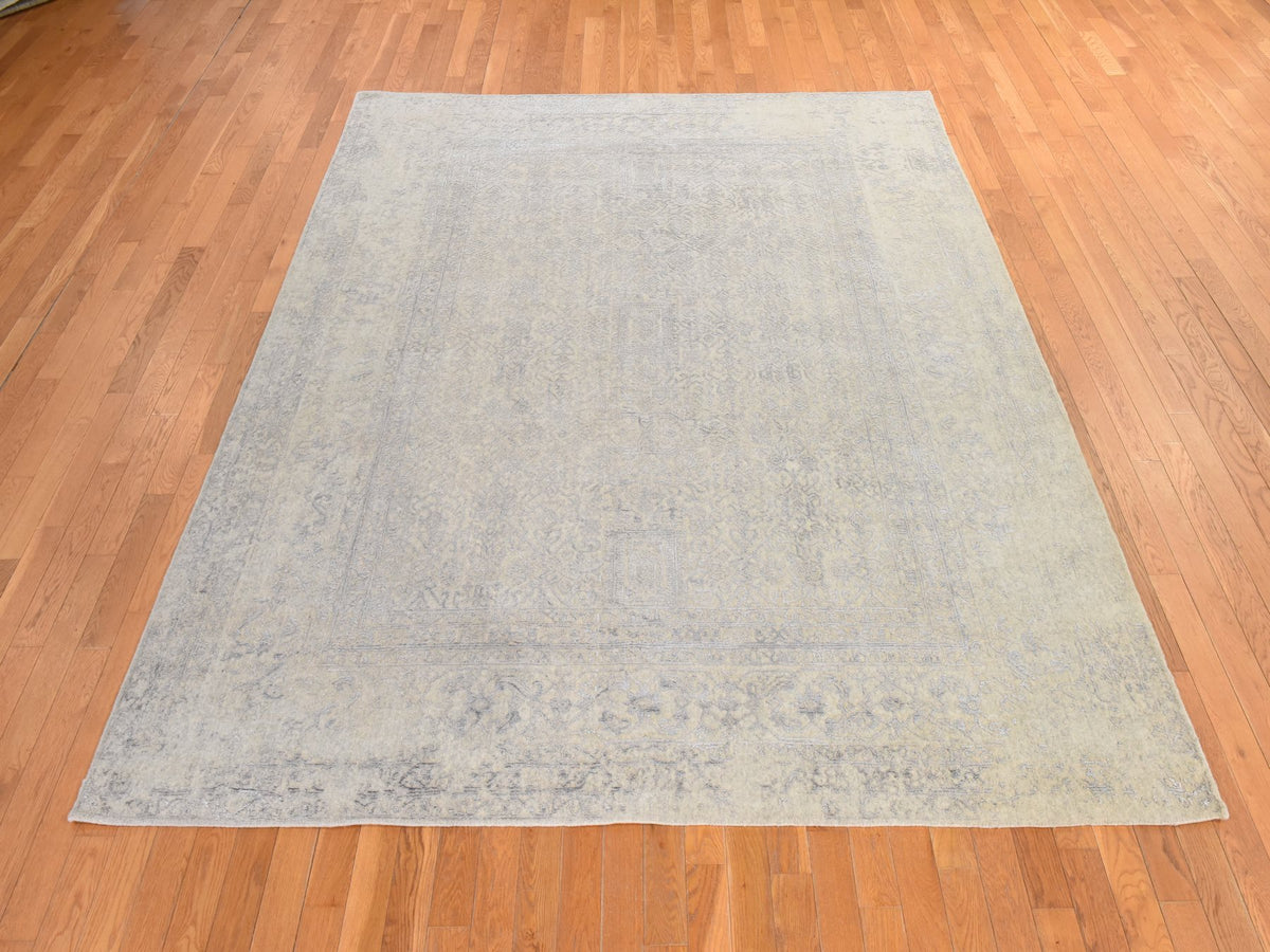 Modern / Contemporary hand-knotted wool rug in Brown, 8' x 10', SKU O078851 (view 2)